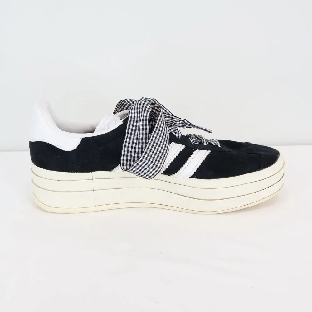 Adidas Women's Gazelle Bold Shoes Core Black Cloud White Core White Size 7